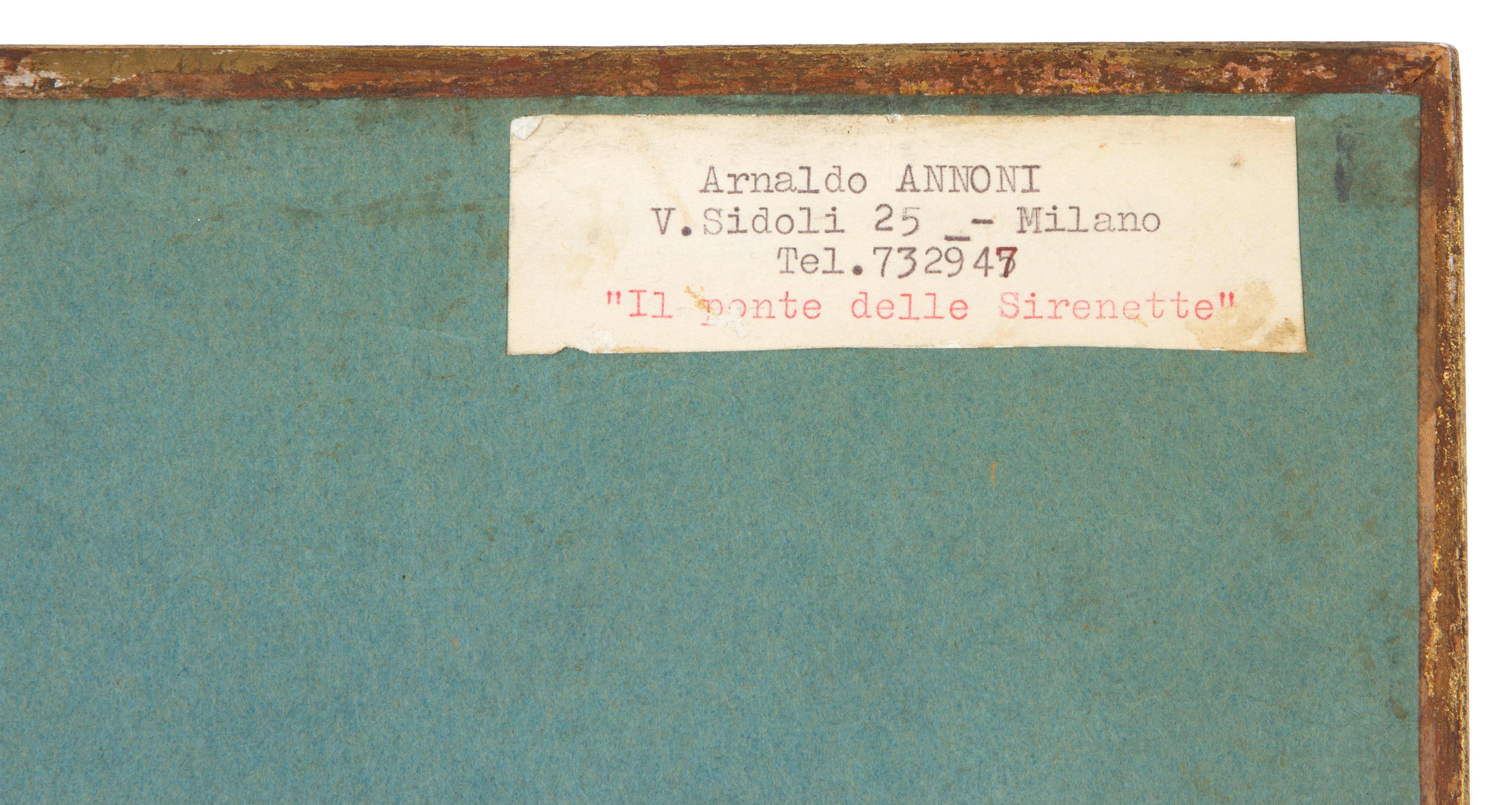 Arnoldo Annoni, Il ponte delle Sirenette, olio su tavoletta