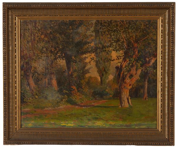 CESARE VIAZZI - Dipinto “PASSAGGIO BOSCHIVO”