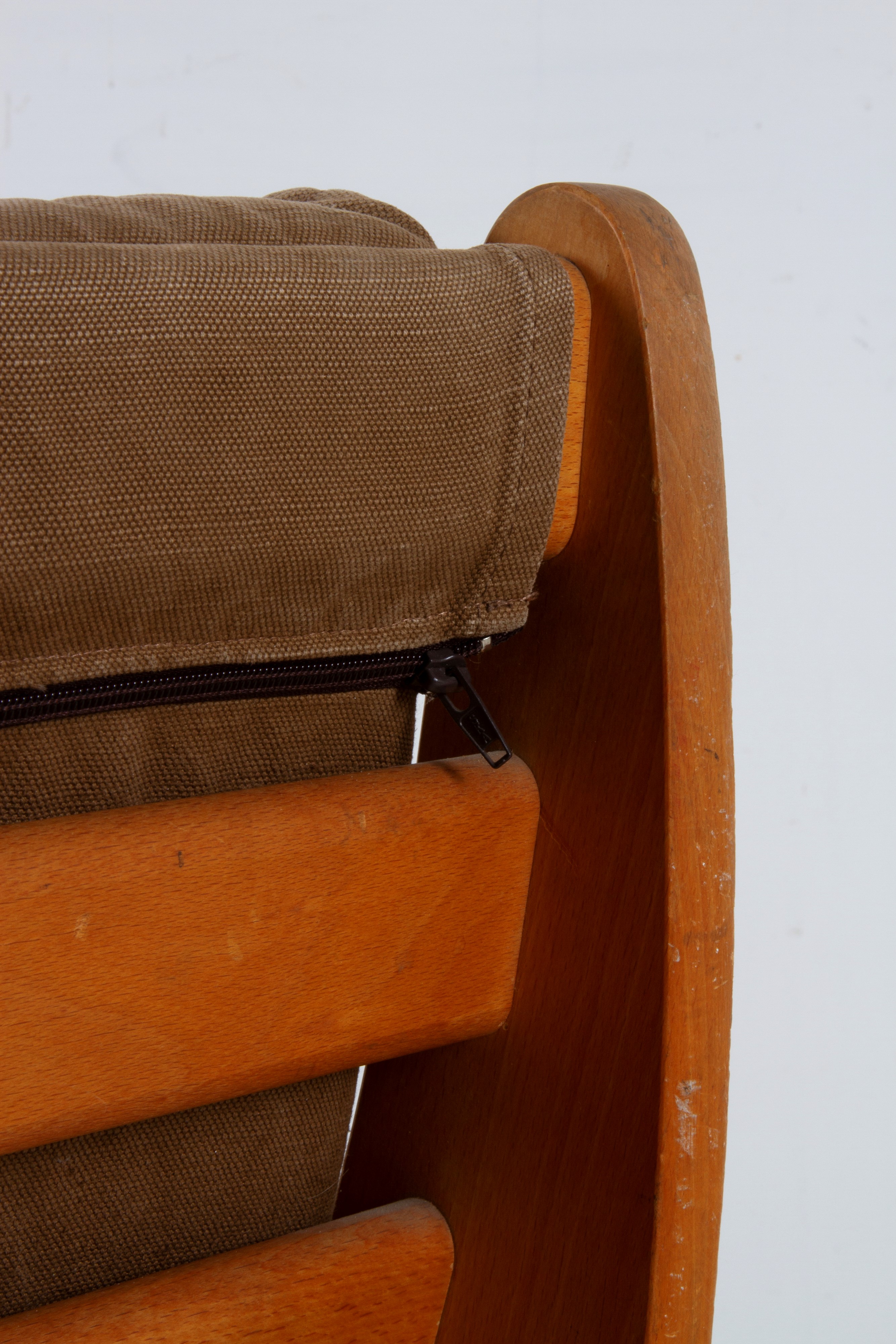Verner Panton - Dondolo Modello Relaxer 2 in legno con imbottitura Missoni