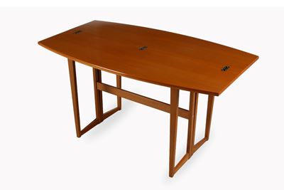 Tavolo-consolle apribile in legno, produzione anni '80-'90