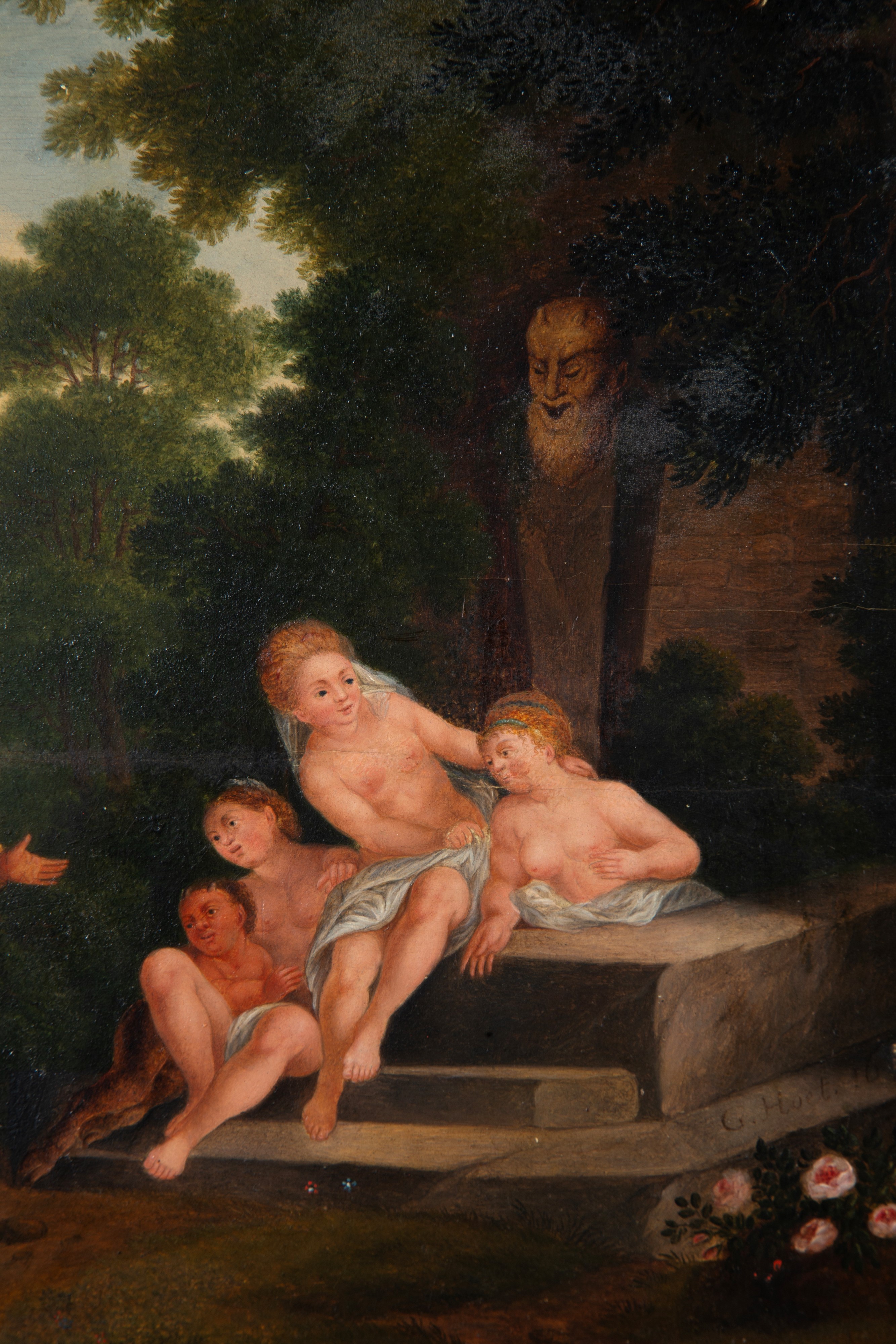 Gerard Hoet - Baccanale, olio su tavola