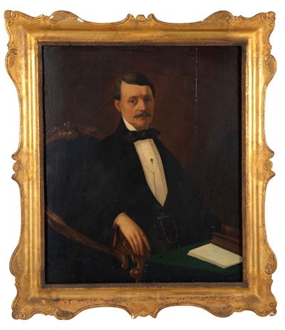 Ritratti di Gentiluomo in Poltrona, olio su tavola, Inizio XIX secolo