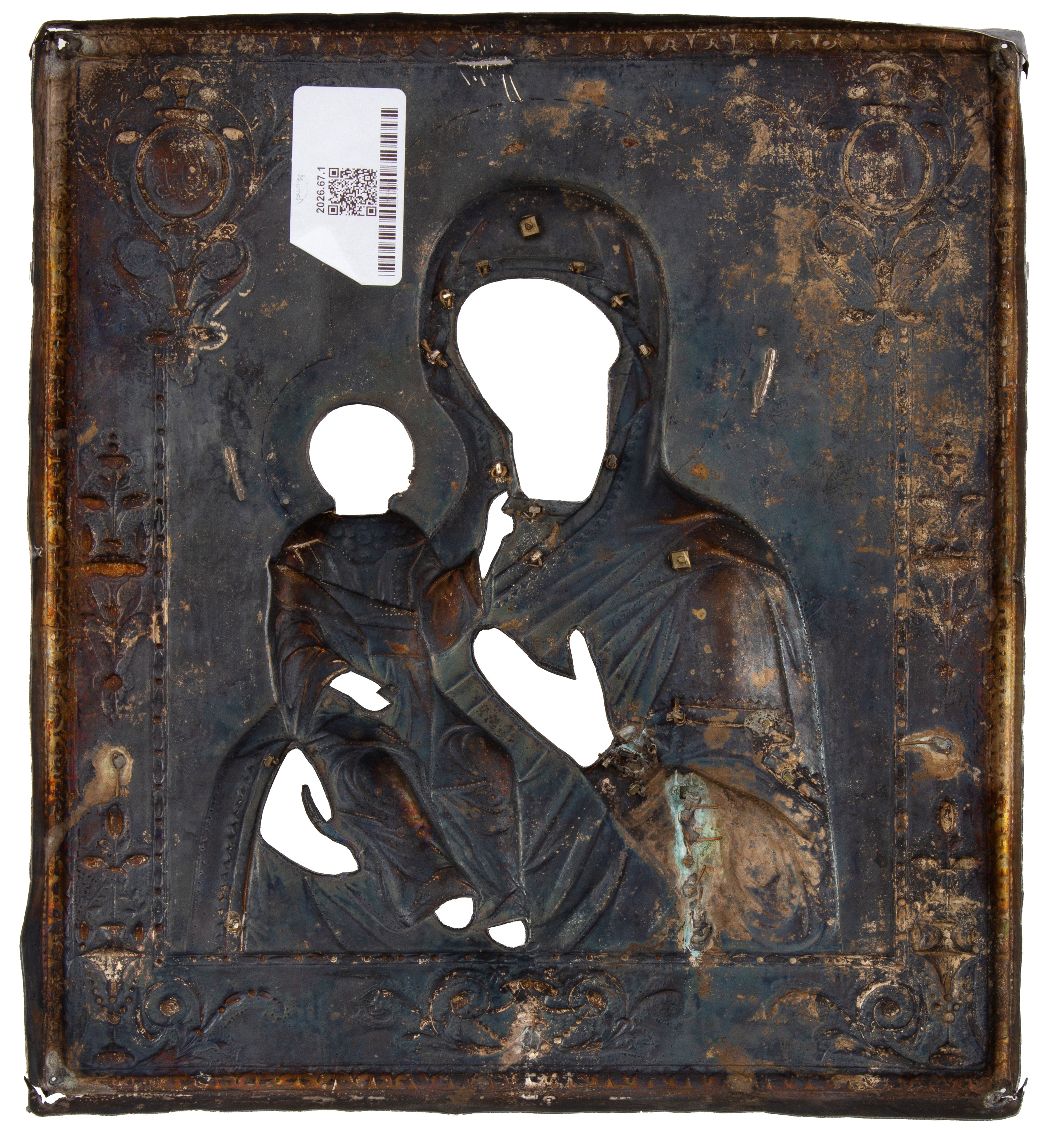 Riza in argento con pietre dure