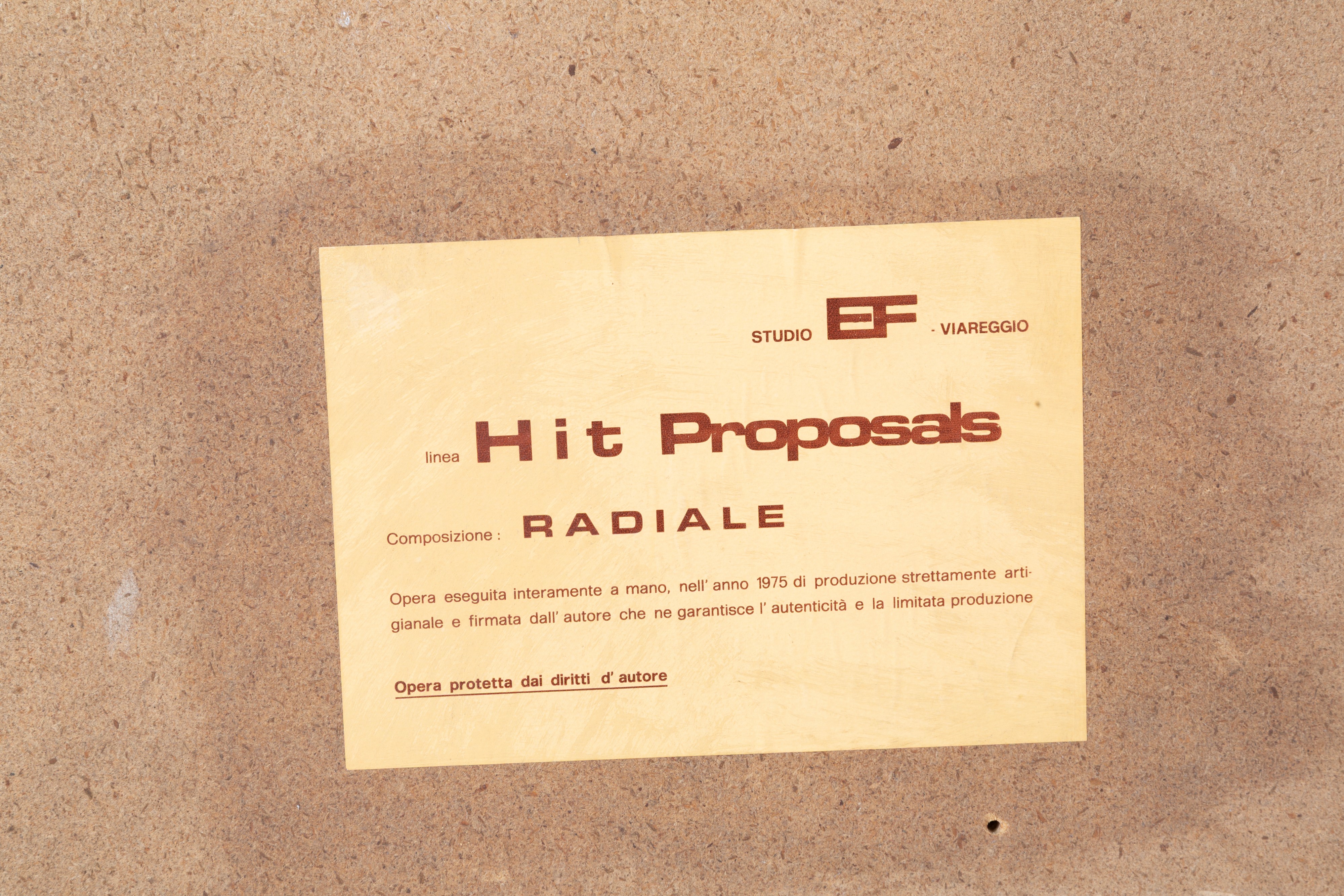 Otello Ciulinni - Lampada Modello Radiale per Studio Ef