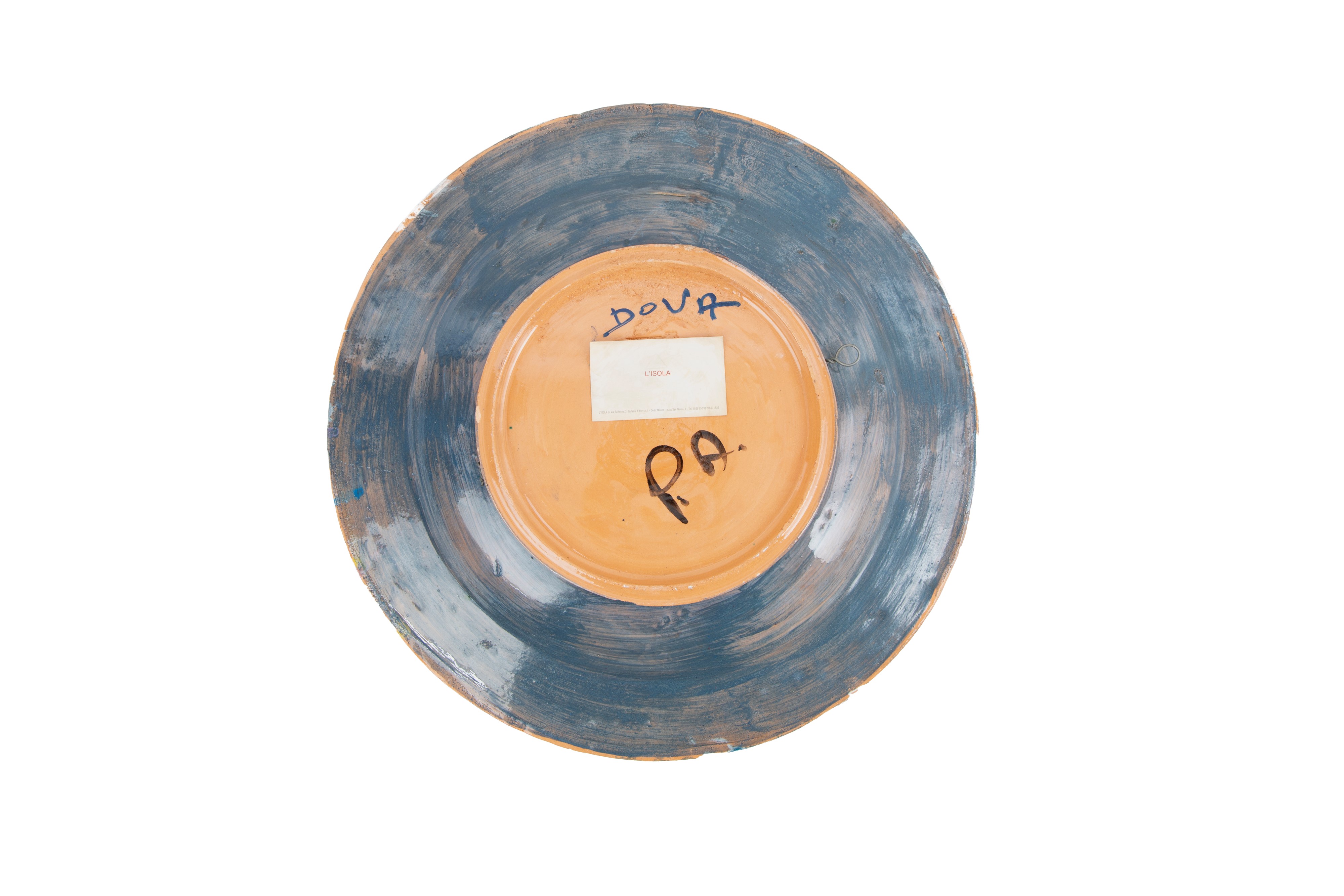 Gianni Dova - Piatto “VOLATILE” in ceramica dipinta