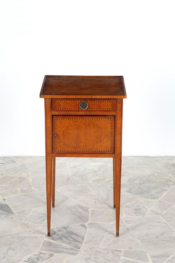 Veneered bedside table