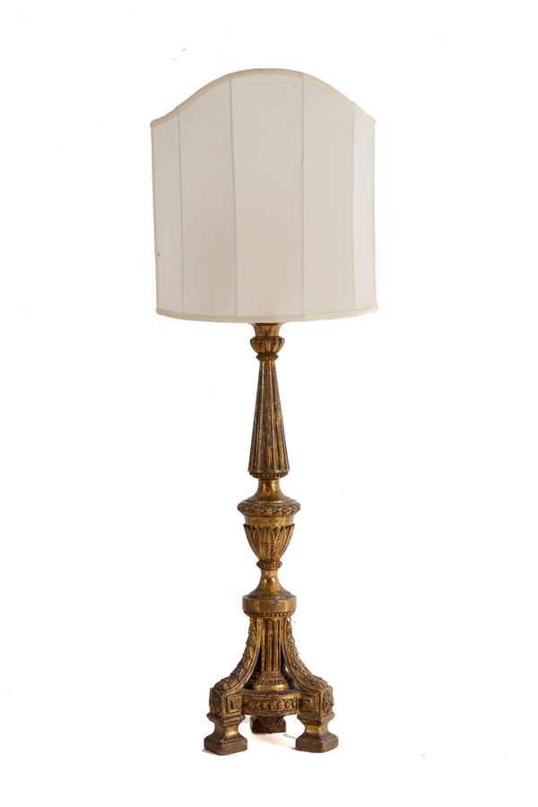 Candlestick transformed into a lamp
