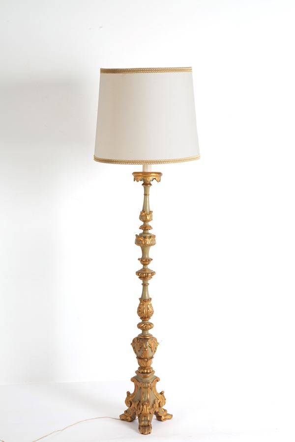 Candlestick transformed into a lamp