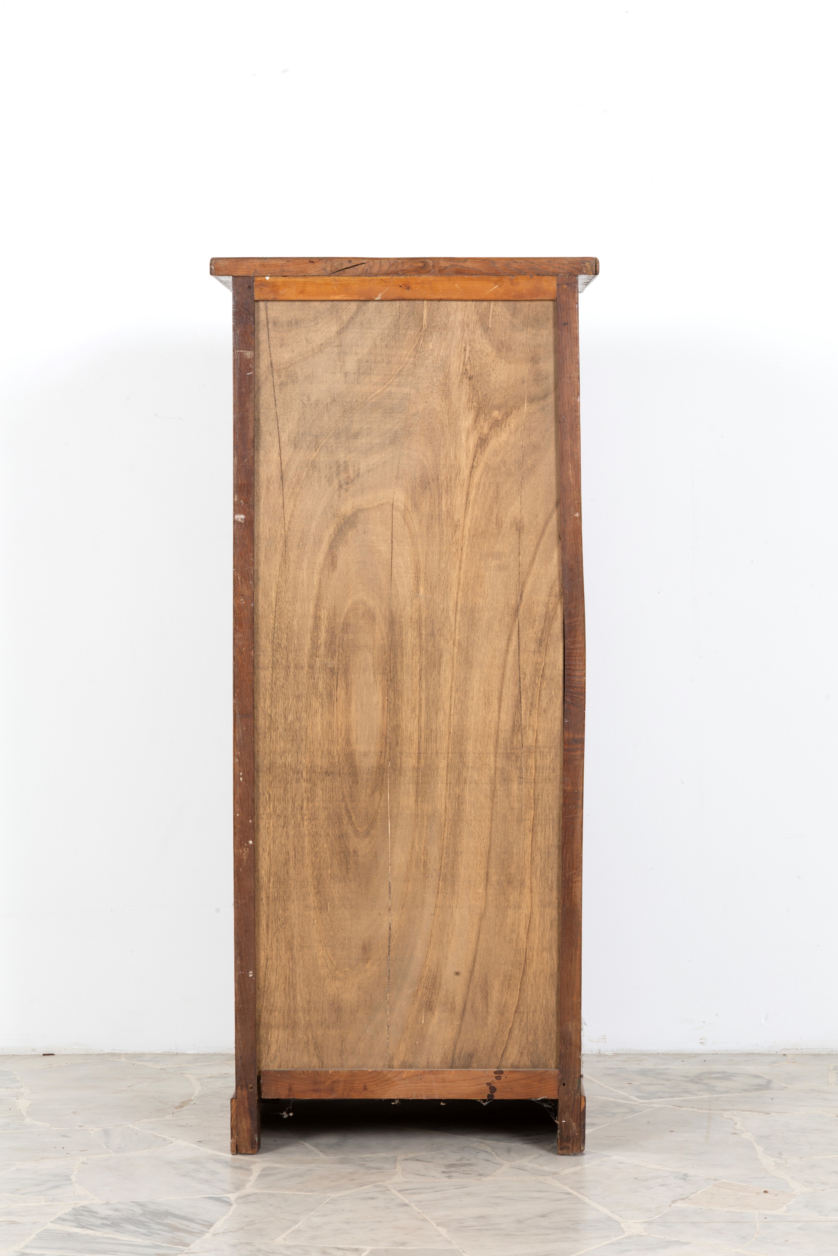 Mobiletto a saracinesca, legno di rovere, inizi XX secolo