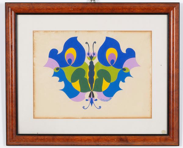 GIACOMO BALLA - Screen print "BUTTERFLY"