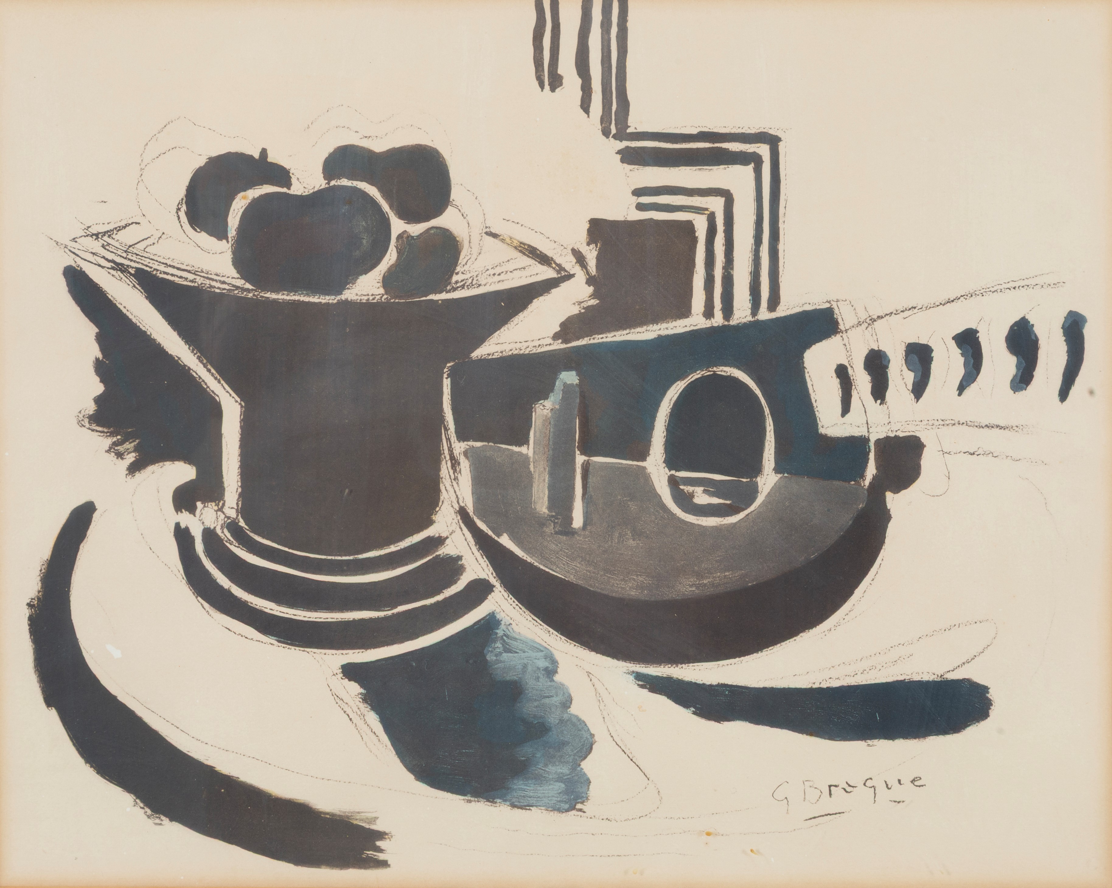 Georges Braque - Natura morta con mandolino