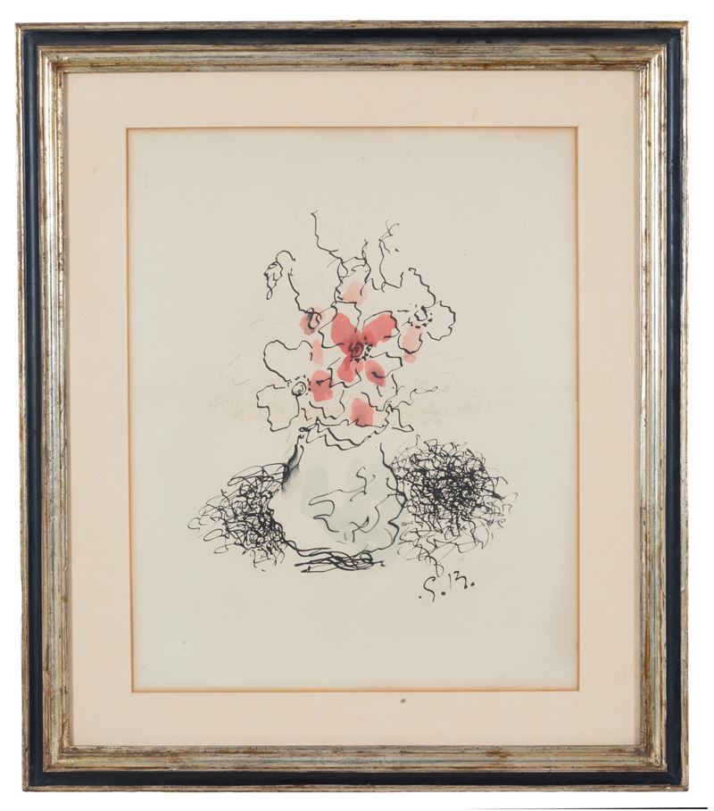 Georges Braque - Vaso di fiori (stampa)