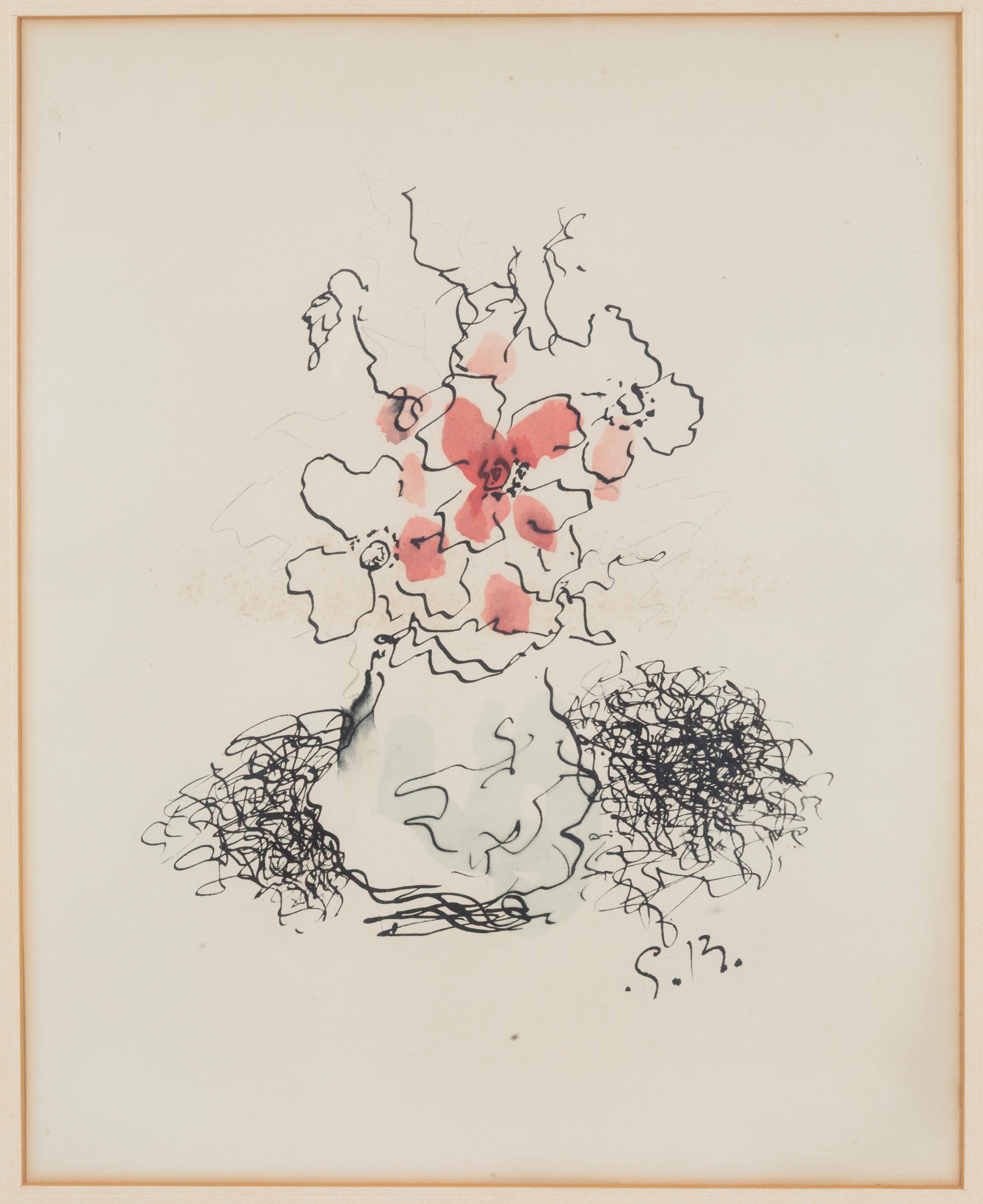 Georges Braque - Vaso di fiori (stampa)