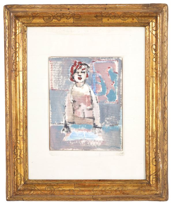 MINO MACCARI - Painting "LITTLE GIRL"