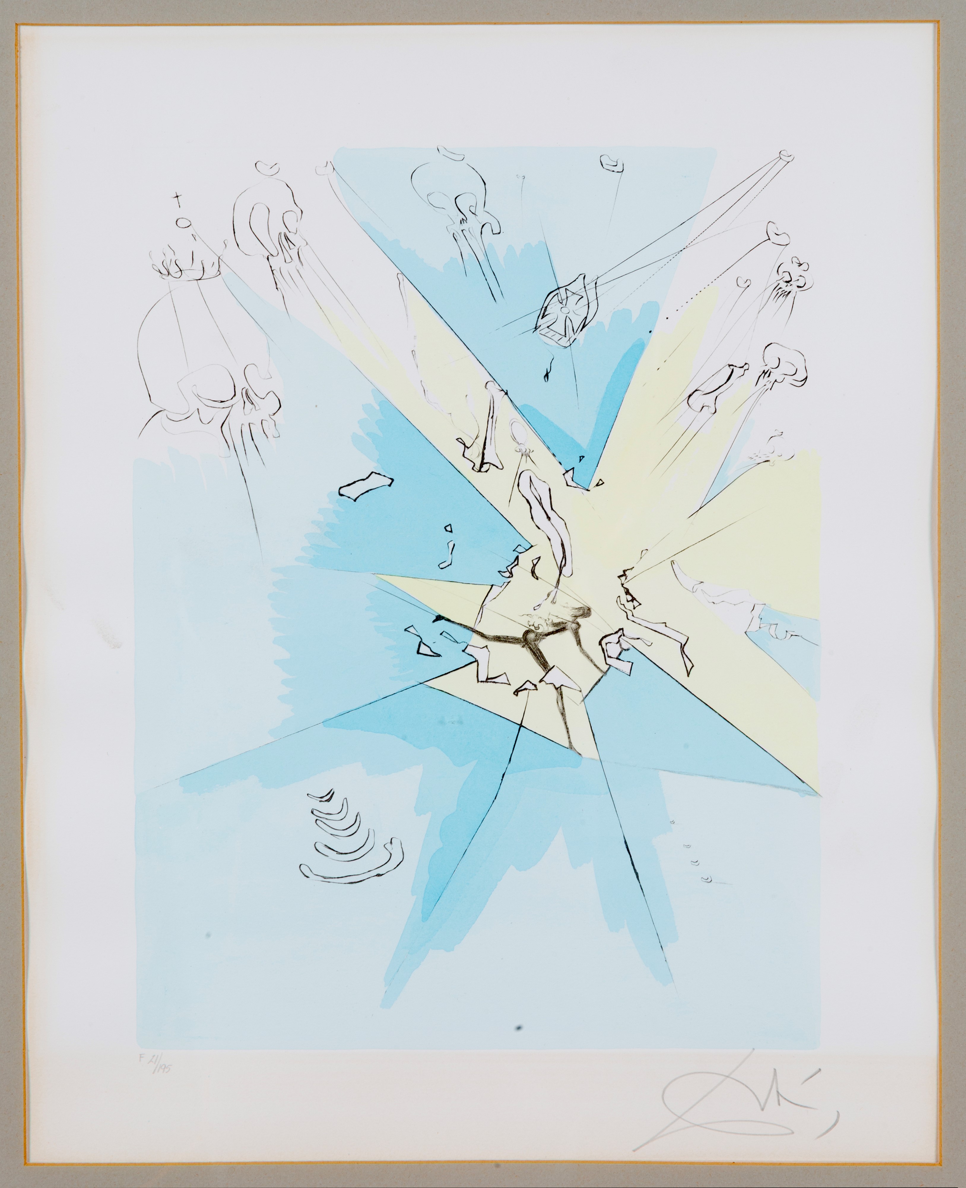 Salvador Dali' - Salvador Dalì, Il Grande Inquisitore espelle il Salvatore, litografia