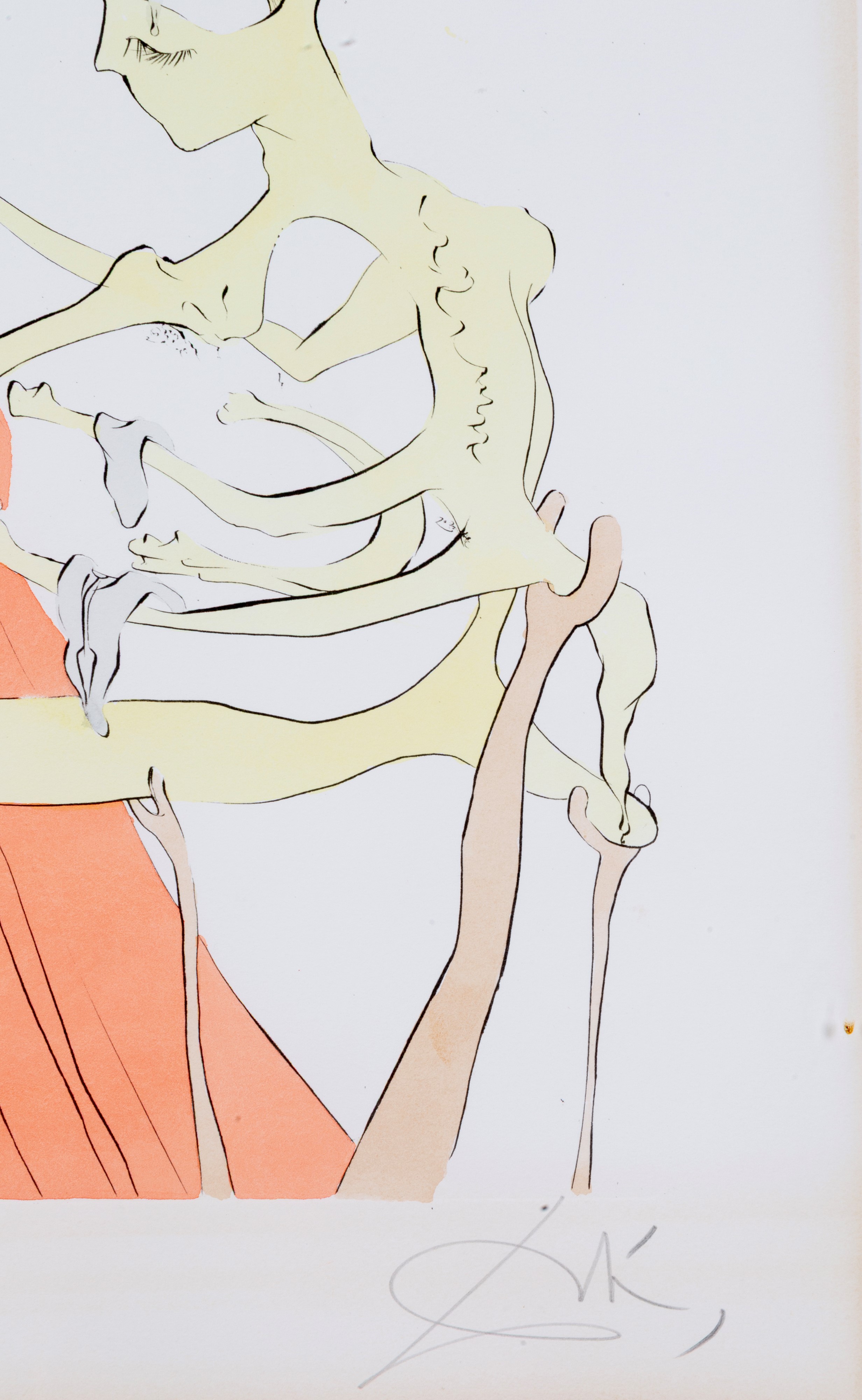 Salvador Dali' - Salvador Dalí, Il dorso divino di Gala, litografia