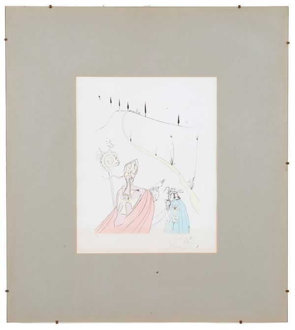 SALVADOR DALI' - Lithograph "THE SACRED LOVE OF GALA"