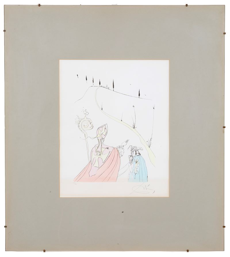 Salvador Dali' - Salvador Dalí, Il sacro amore di Gala, litografia