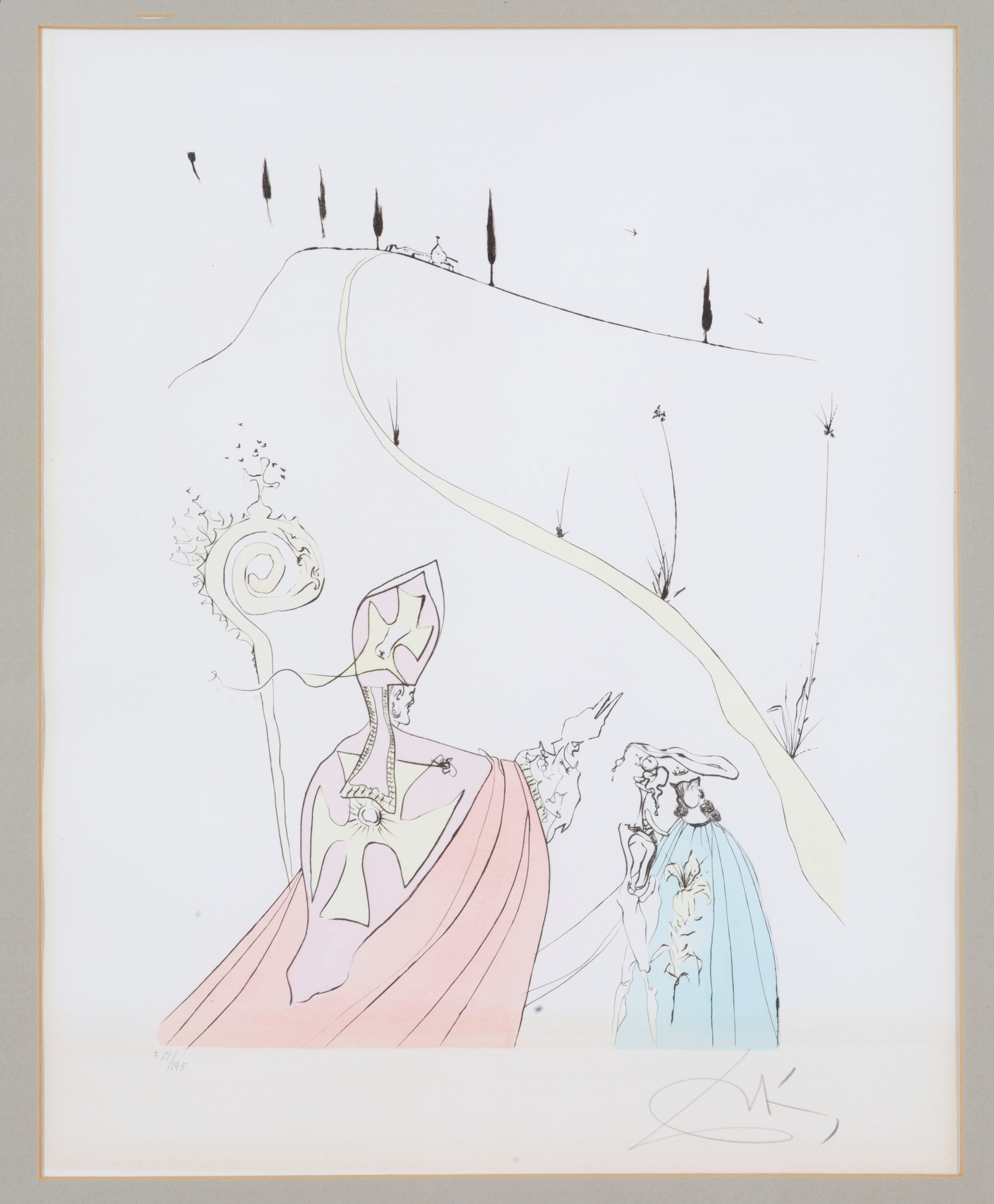 Salvador Dali' - Salvador Dalí, Il sacro amore di Gala, litografia