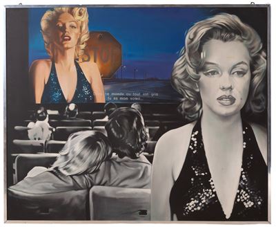 J. ILHE, Acrilico 'NON STOP' su tela (1979)