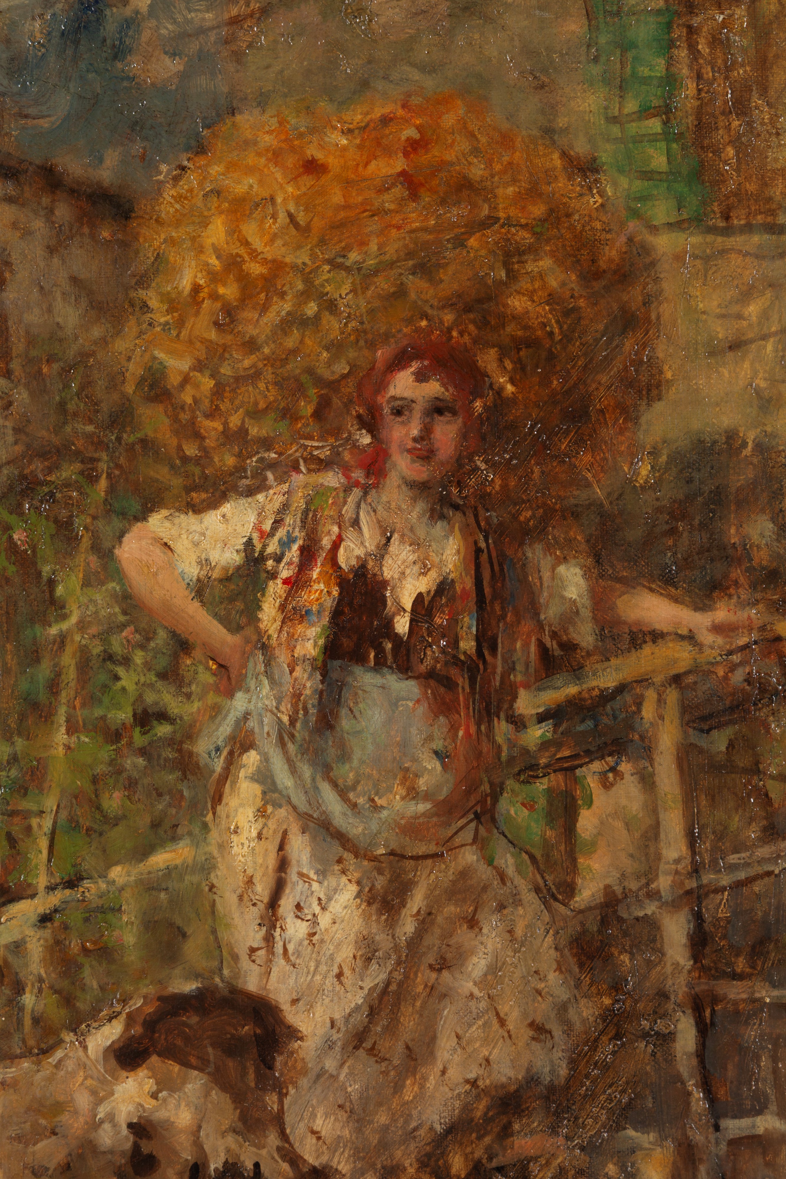Giovanni Battista Todeschini - Contadina, olio su tela