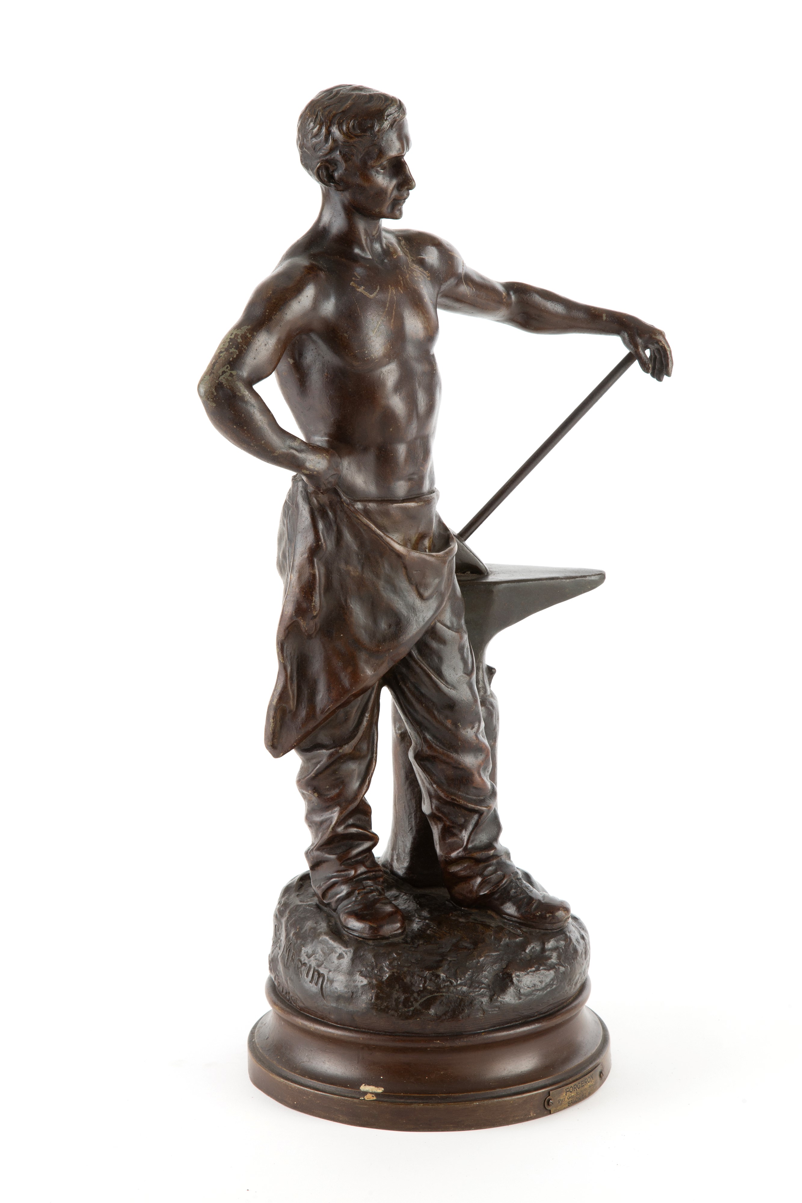 Georges Maxim - Forgiatore, scultura in bronzo