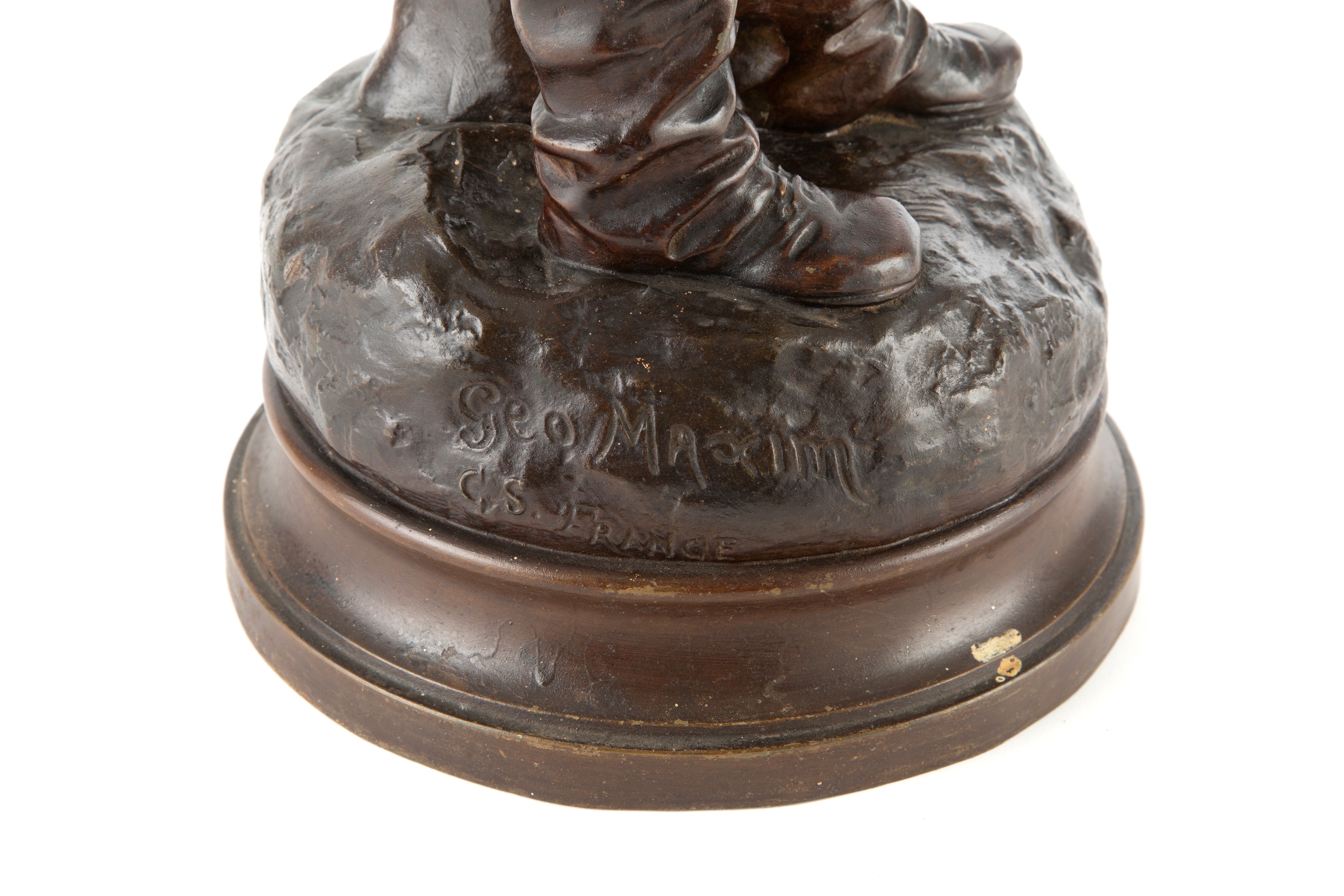 Georges Maxim - Forgiatore, scultura in bronzo