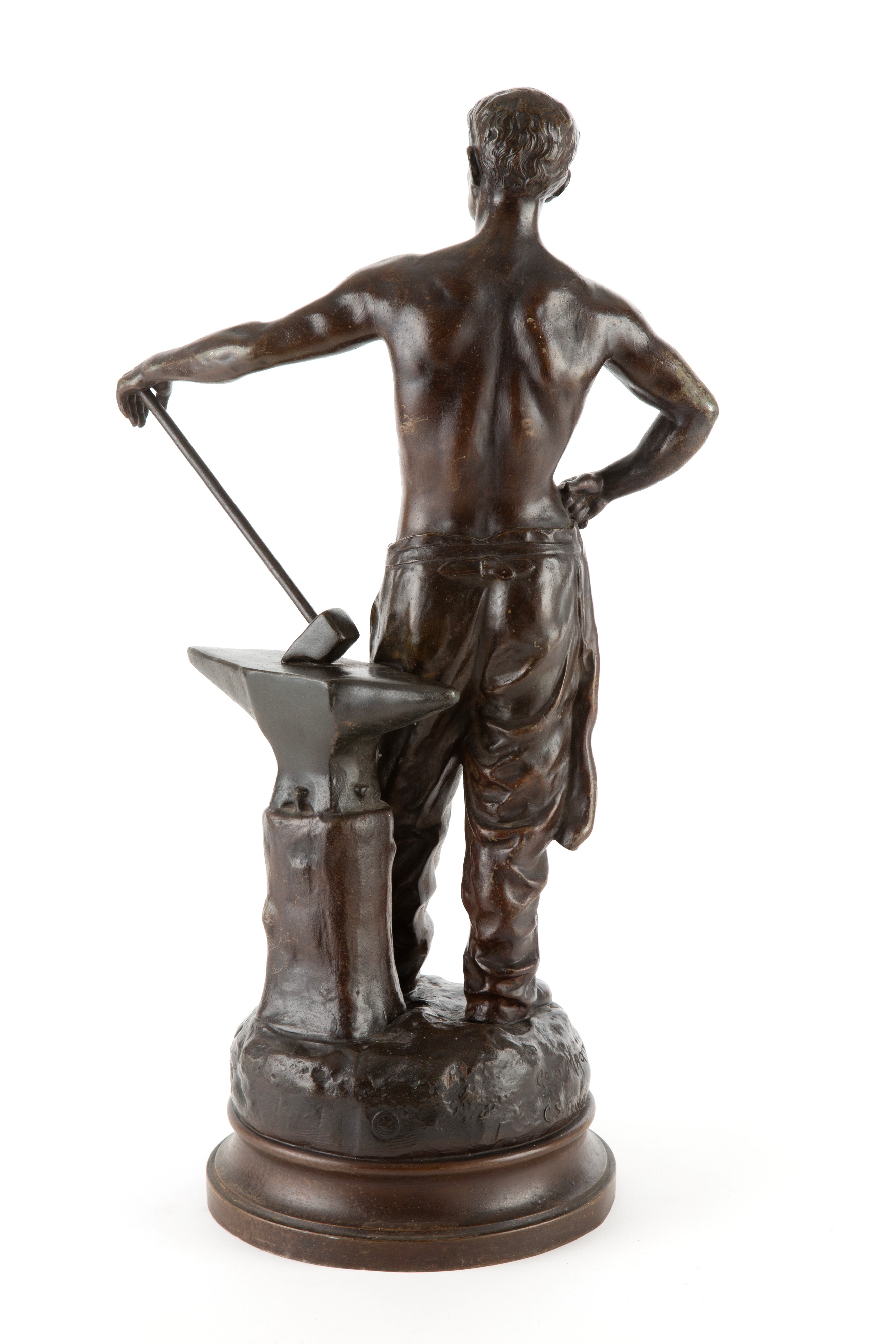 Georges Maxim - Forgiatore, scultura in bronzo