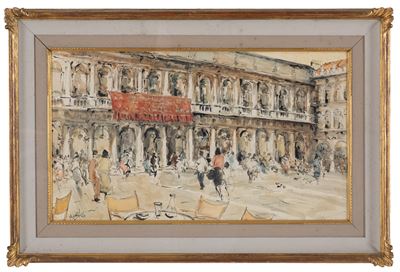 Acquarello, Scorcio di Piazza San Marco