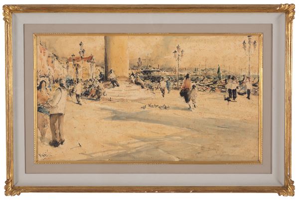 Watercolor "GLIMPSE OF VENICE"