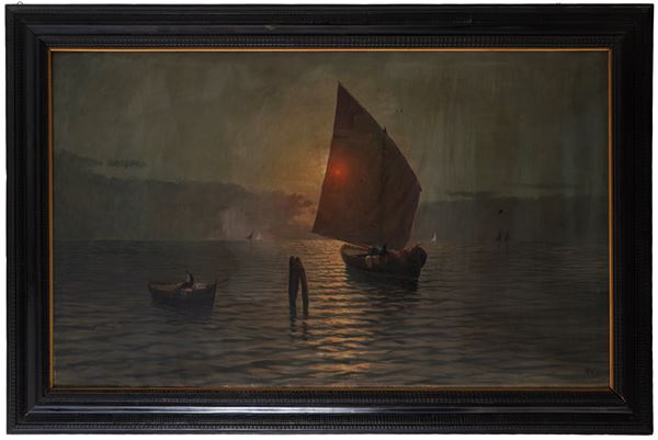 Painting "MARIN WITH BOATS"