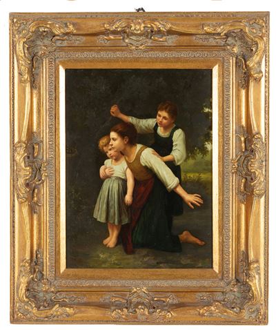 Autore Ignoto, Dipinto 'GIOVINCELLE', olio su tavola