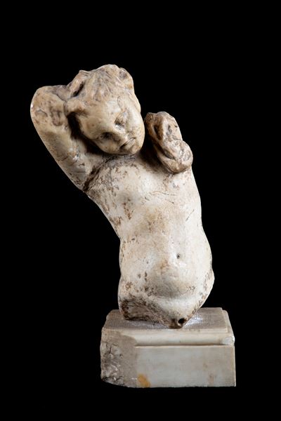 Antico frammento in marmo, Busto di fanciullo