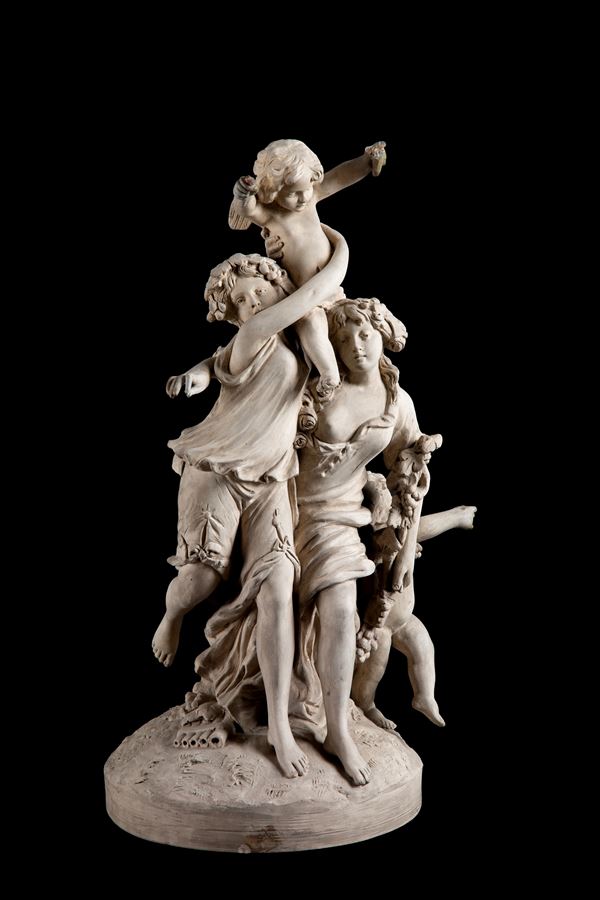 Gruppo in terracotta di Sèvres "BACCANALE" 