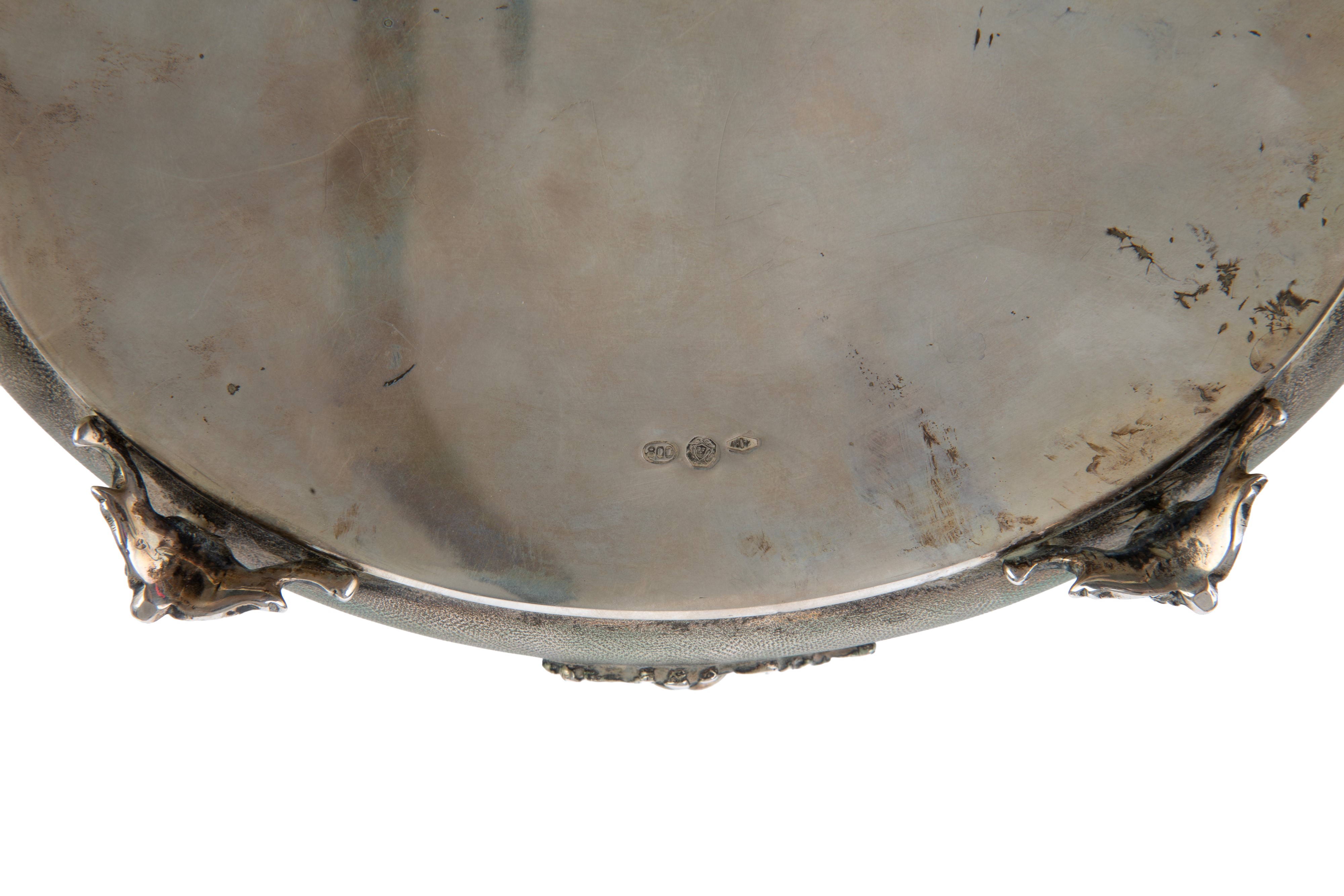 Cofanetto ovale in argento 800