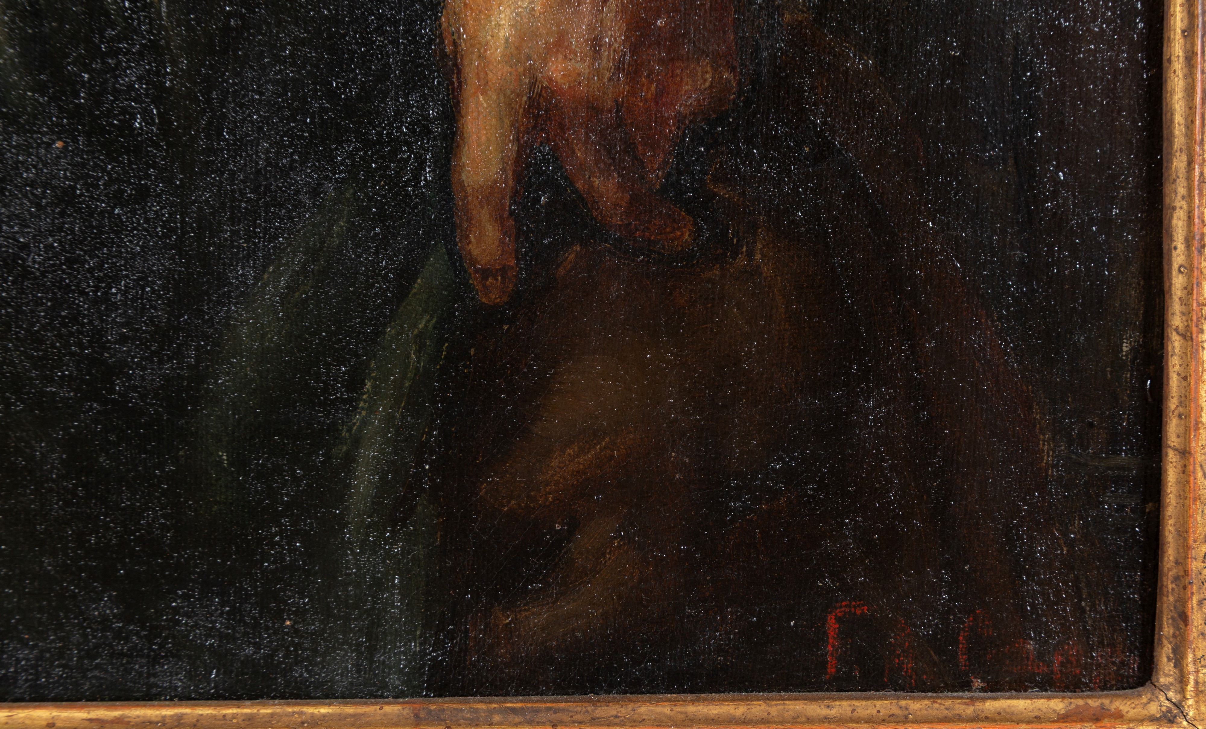 Autore anonimo, Scena allegra, olio su tela