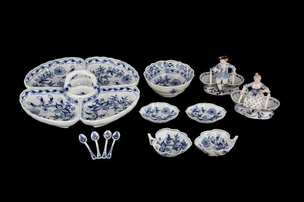 Servizio mod. Cipolla blu in porcellana. MEISSEN