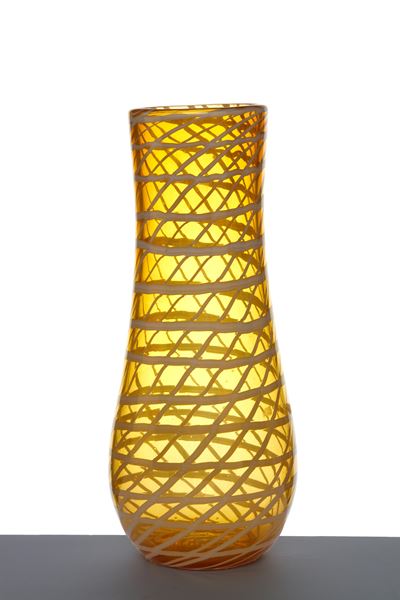 Vaso Decoro a Rete in vetro di Murano