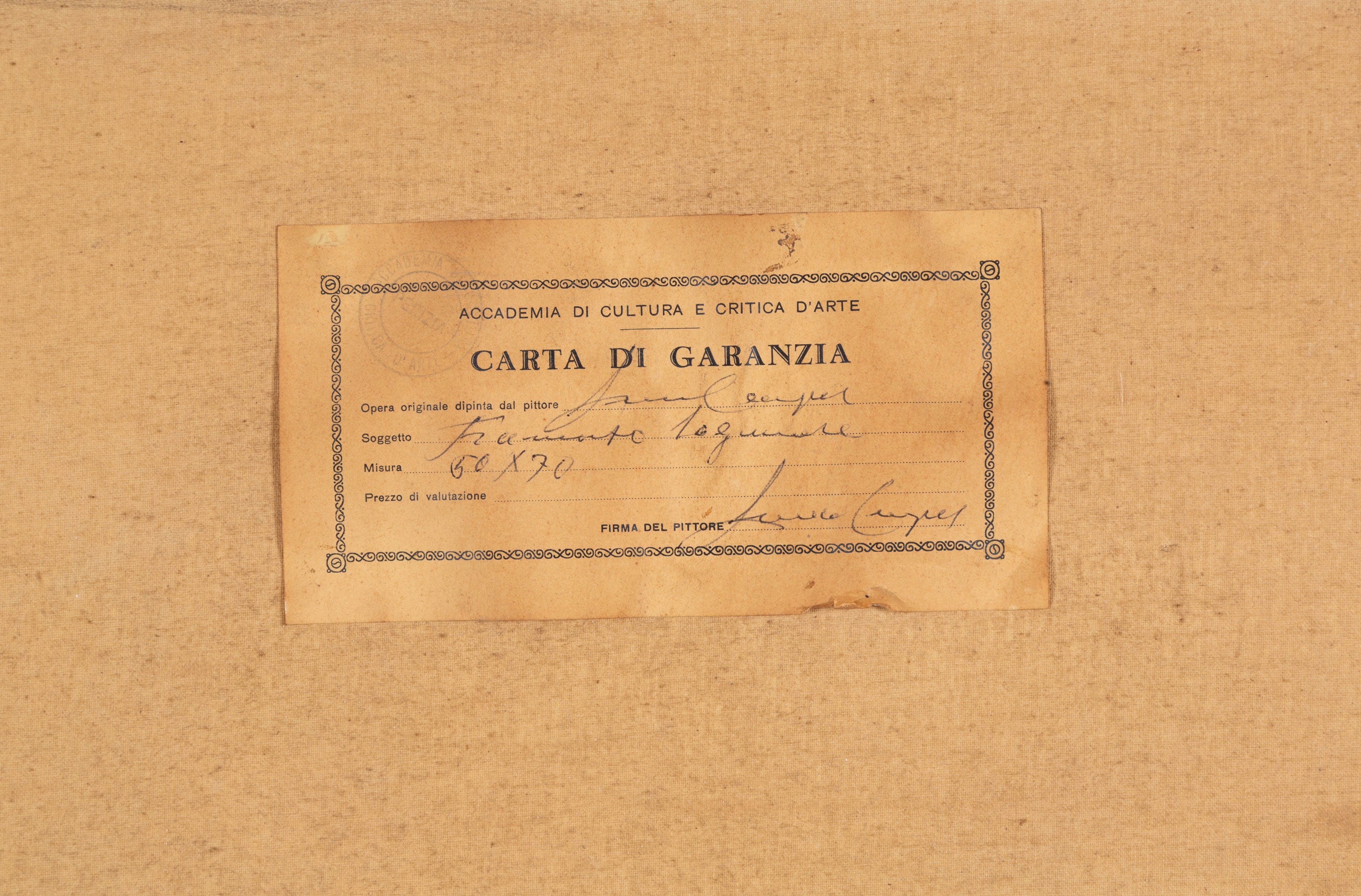 Lucio Cargnel - Tramonto lagunare, olio su tela