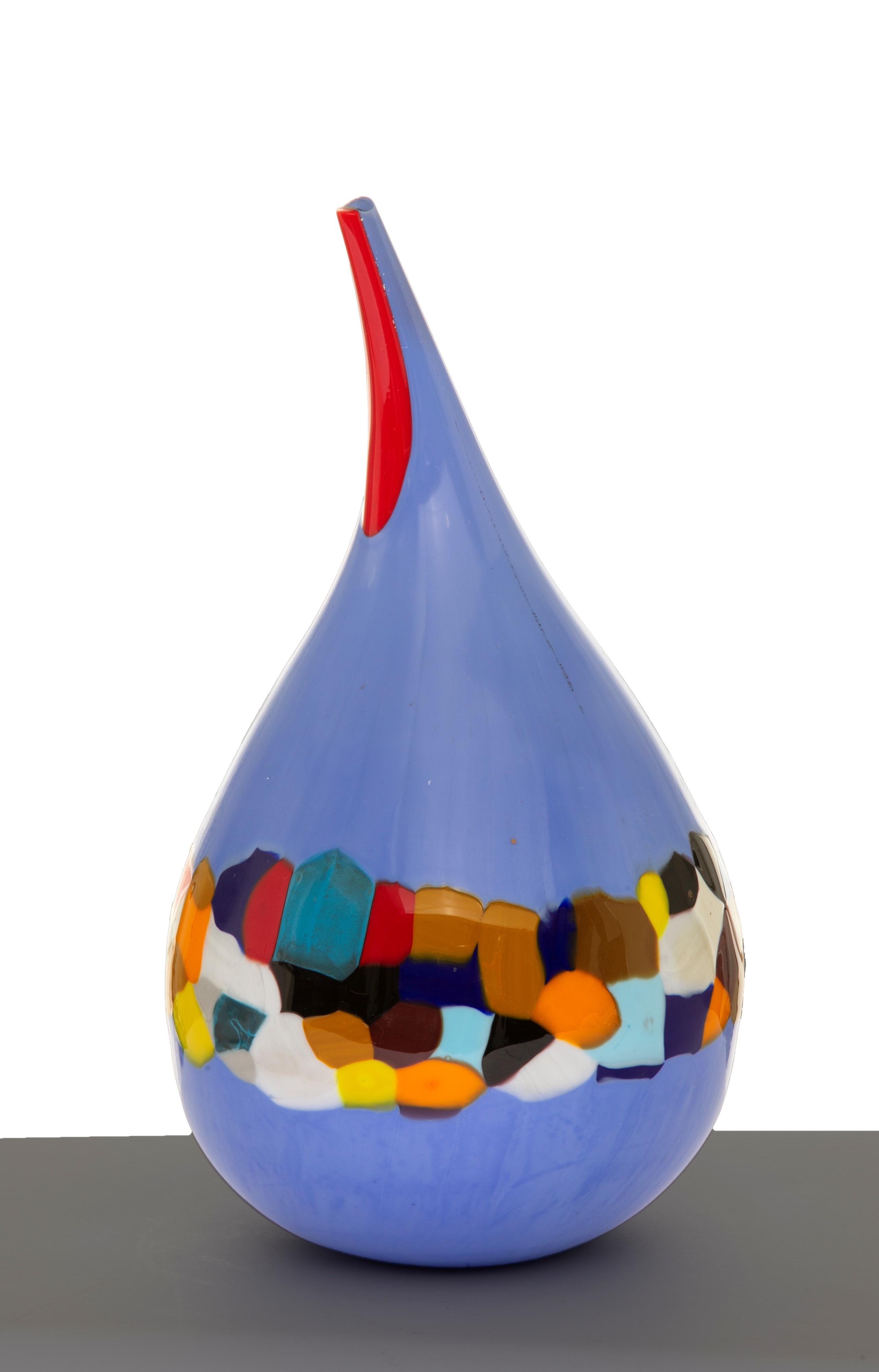 Afro Celotto - Vaso in vetro con decorazione a murrine