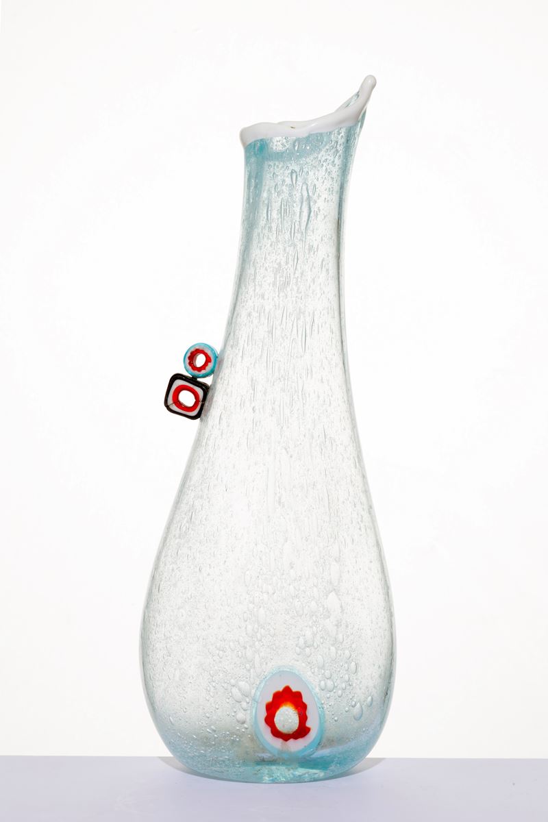 Raro vaso a bollicine e murrine per A.V.E.M.