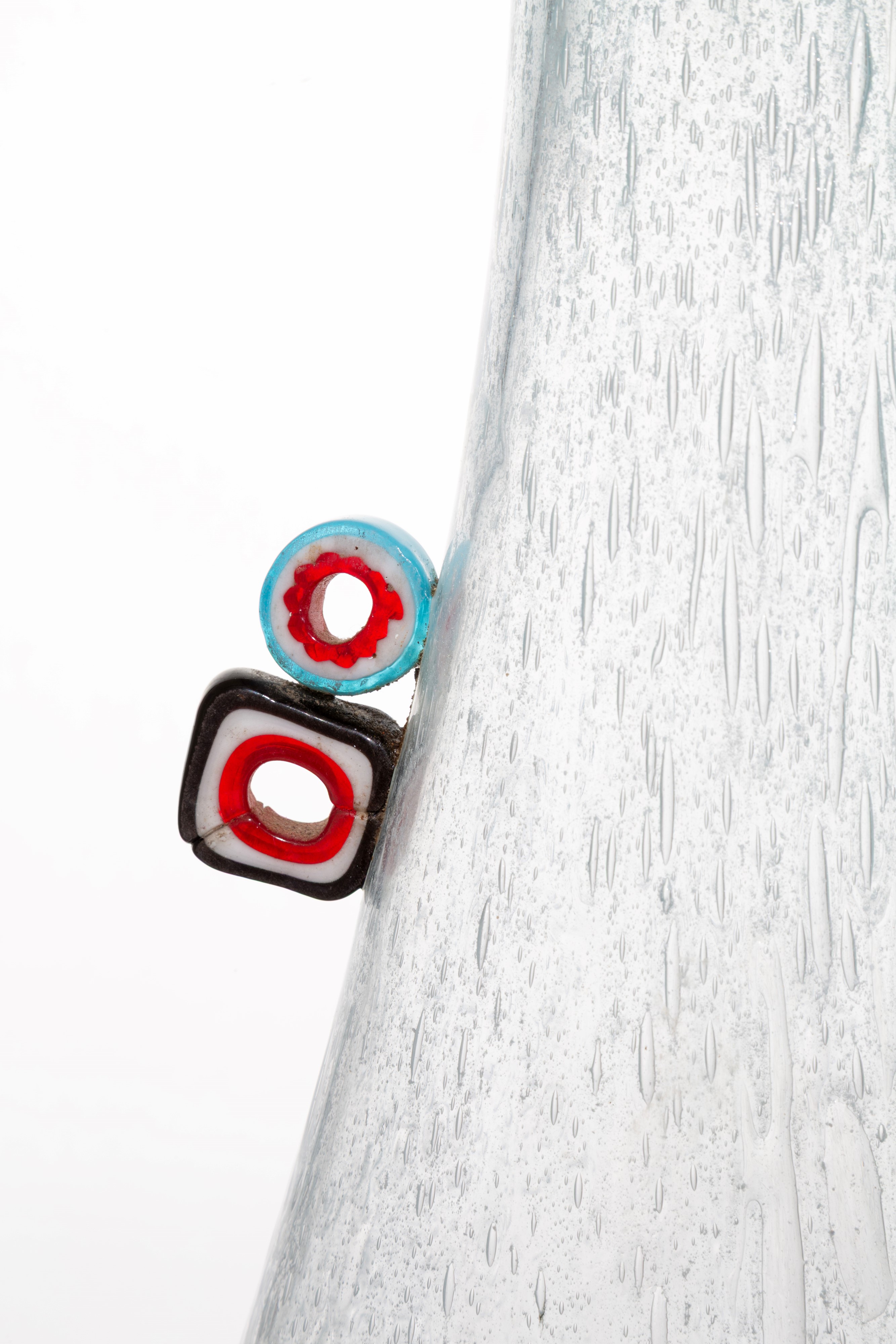 Raro vaso a bollicine e murrine per A.V.E.M.