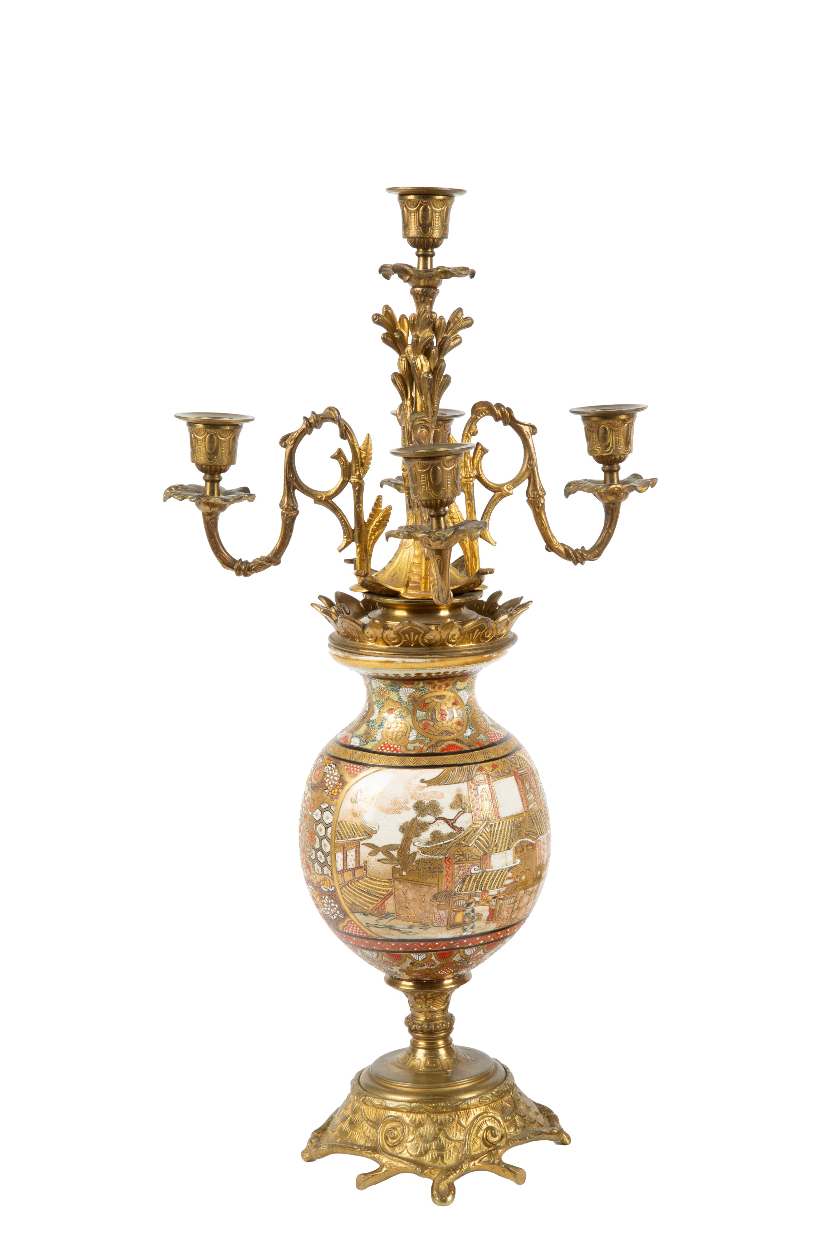 Trittico in porcellana Satsuma