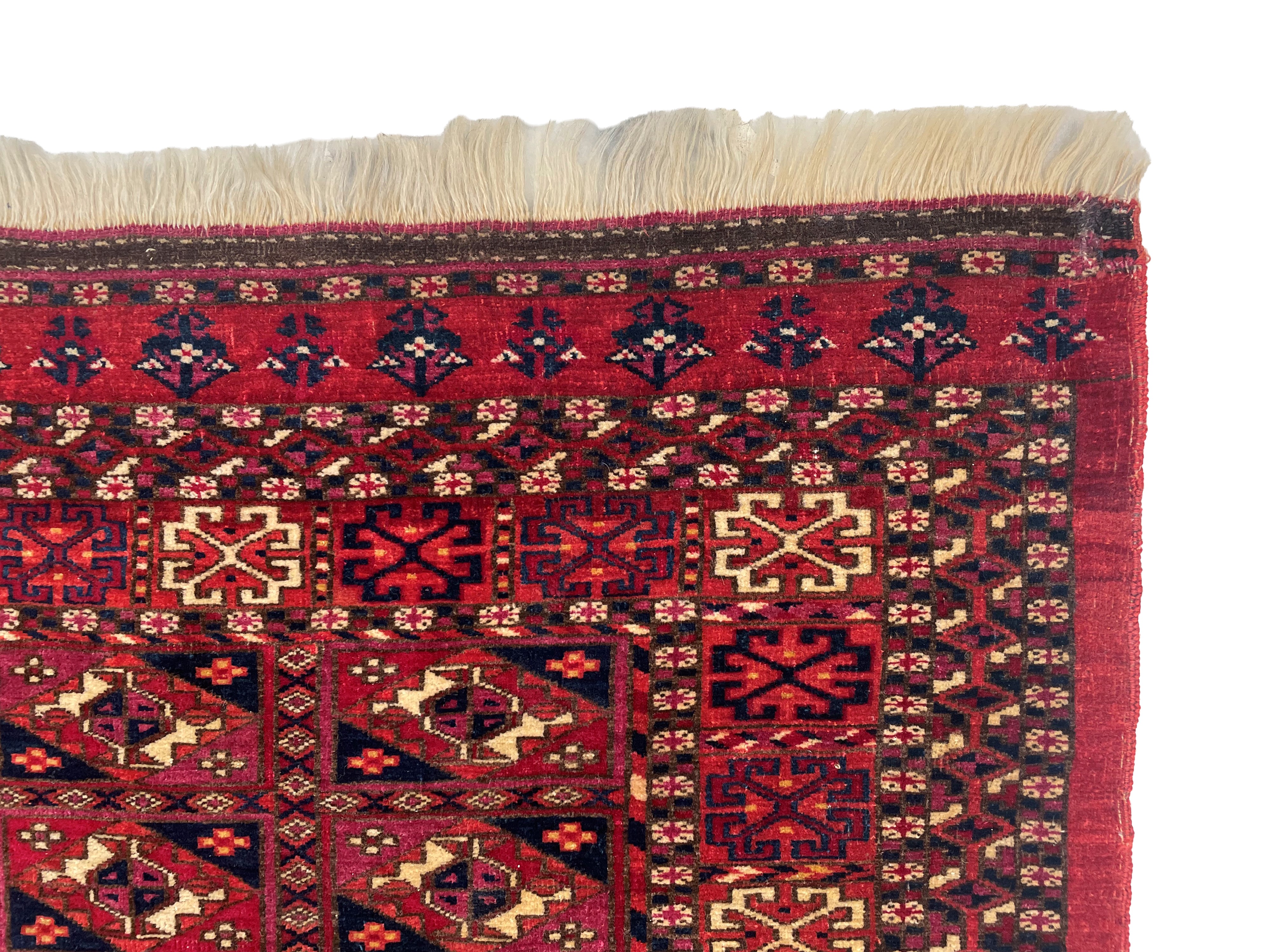 Tappeto Tekkè Chuval, Turkestan occidentale, fine XIX secolo, 75x117 cm