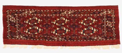 Tappeto Tekkè, Turkestan occidentale, XIX secolo, 40x120 cm