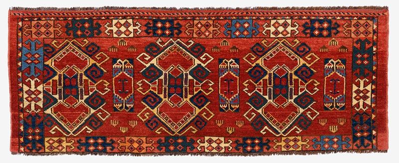 Tappeto Beshir Ersari, Turkestan occidentale, fine XIX secolo, 47x122 cm
