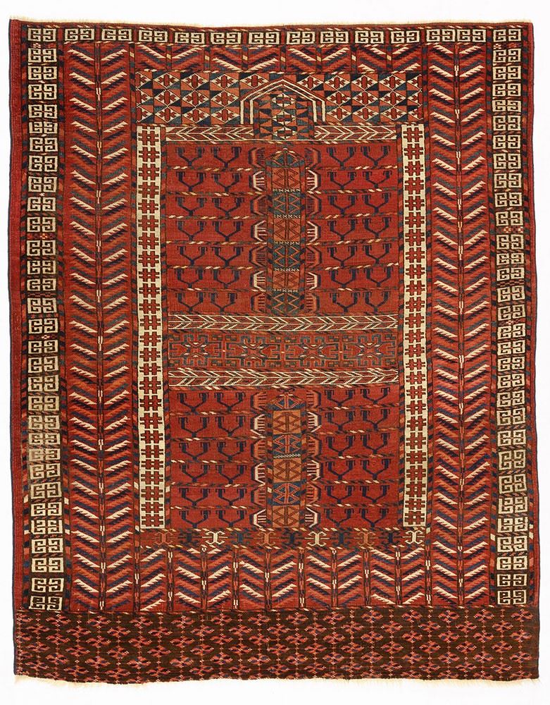 Tappeto Tekkè Ensi, Turkestan occidentale, Metà XIX secolo, 159x128 cm
