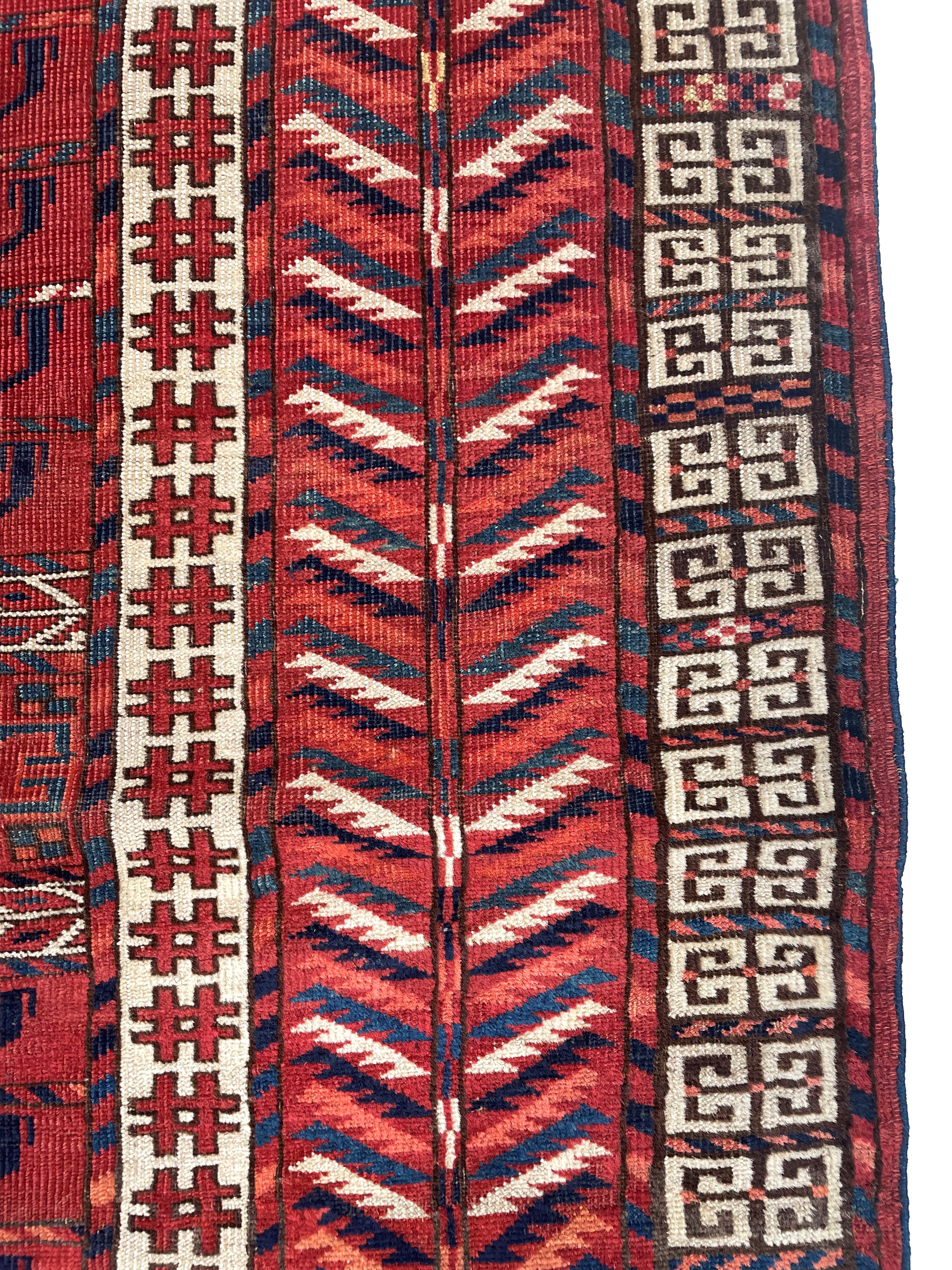 Tappeto Tekkè Ensi, Turkestan occidentale, Metà XIX secolo, 159x128 cm
