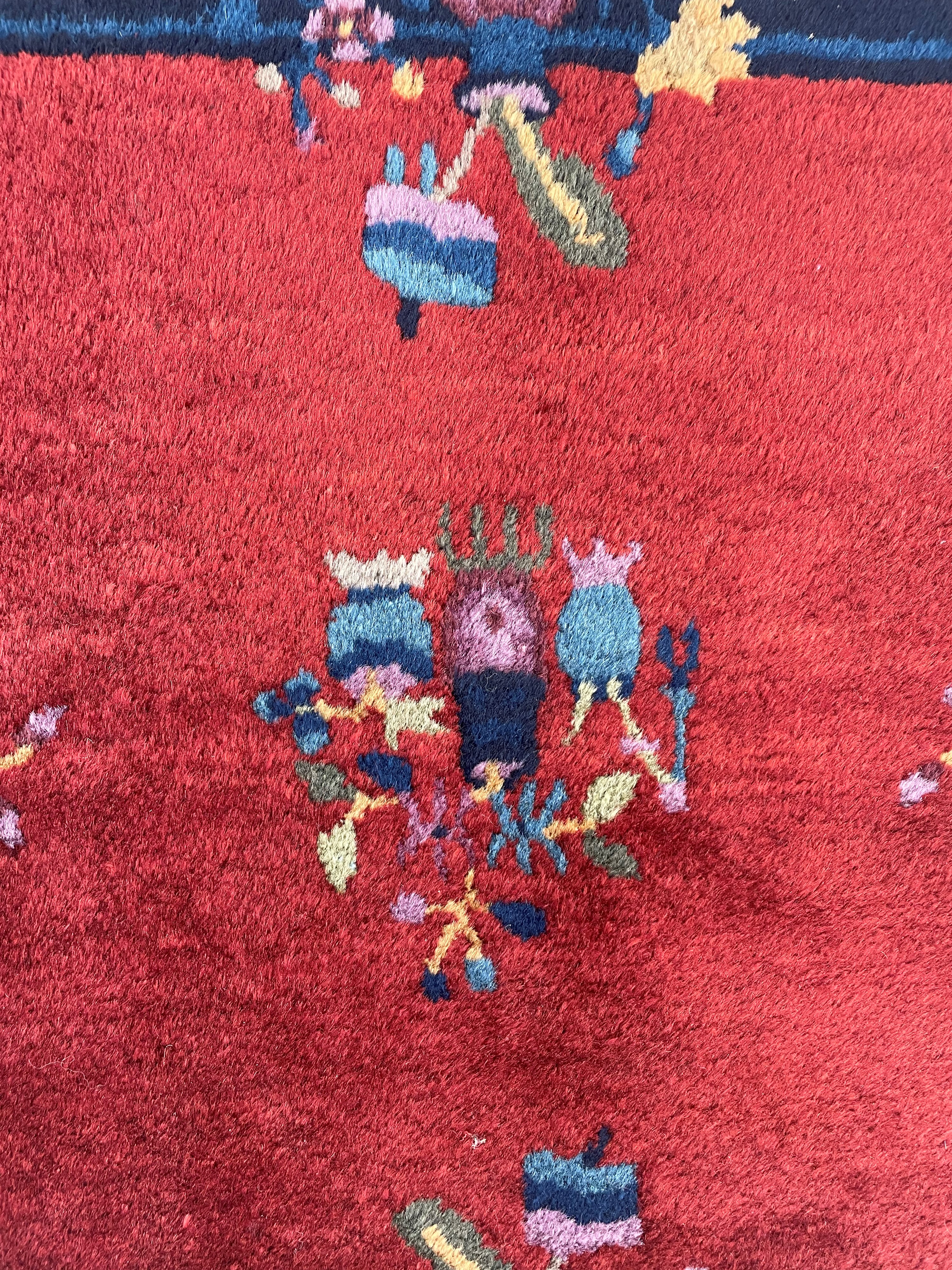Tappeto Pechino, Seat Mat, Cina, circa 1900, 59x64 cm