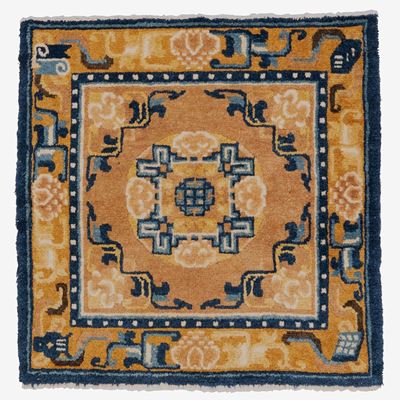 Tappeto Ningxia, seat mat, Cina, XIX secolo, 60x60 cm